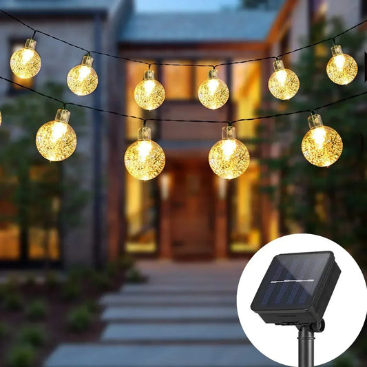 Lucières en guirlande LED solaires enchantées – Étanches et parfaites pour la décoration de jardin et de balcon