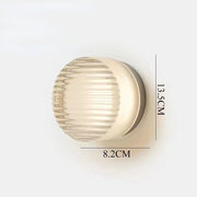 Elegant round LED wall sconce – Warm ambiance with Mylk glass diffuser for living room and bedroom decoration