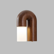 Elegant Arcus Wooden Wall Sconce – Chic LED Light Combining Wood and Metal for a Sophisticated Modern Look