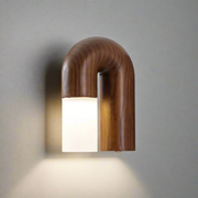 Elegant Arcus Wooden Wall Sconce – Chic LED Light Combining Wood and Metal for a Sophisticated Modern Look