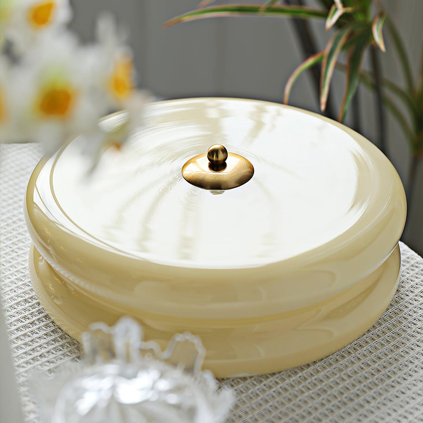 Plafonnier Art Déco intemporel – Design géométrique élégant avec éclairage LED intégré