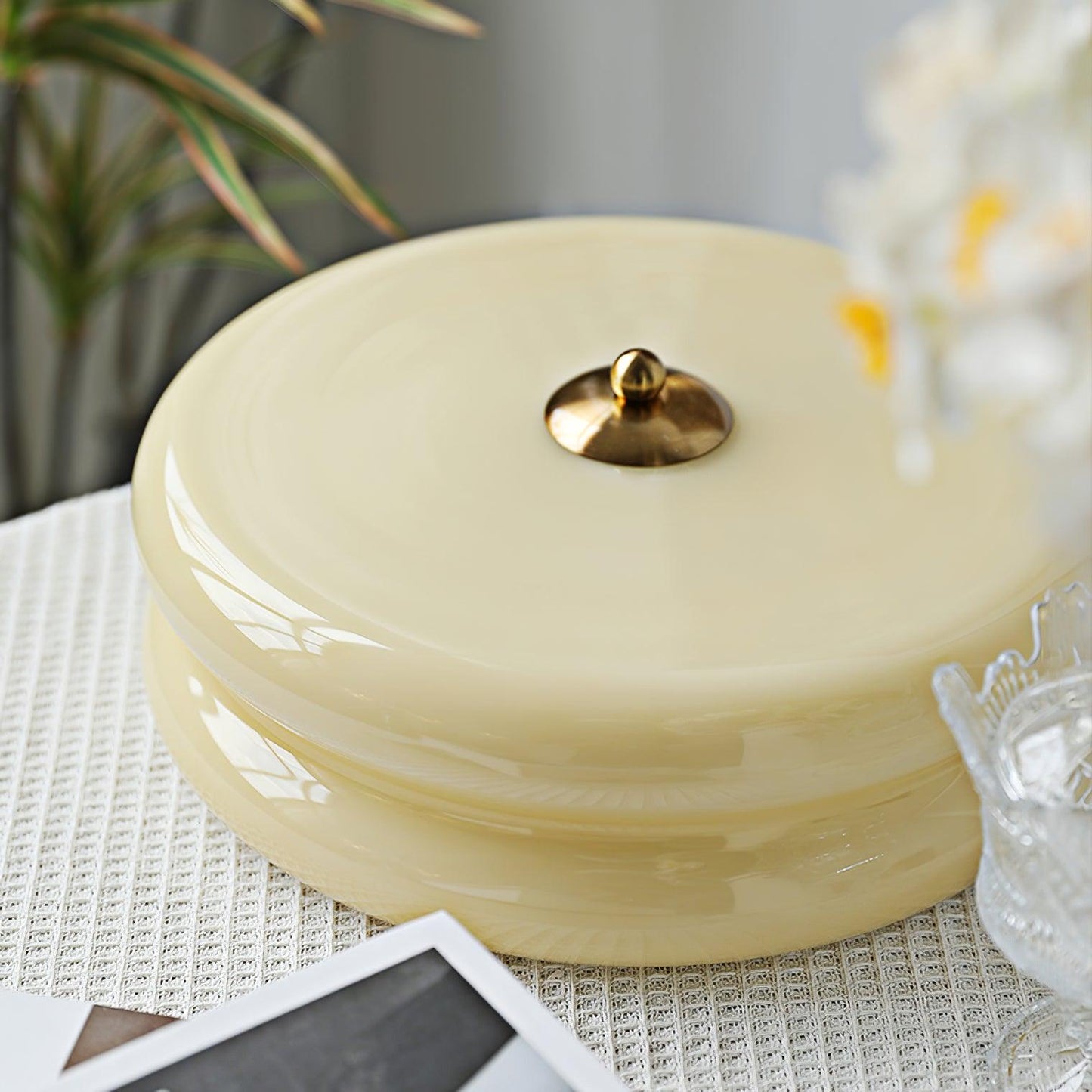 Plafonnier Art Déco intemporel – Design géométrique élégant avec éclairage LED intégré