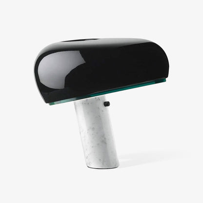 Verfijnde tafellamp van Carrara-marmer en metaal met modern LED-ontwerp