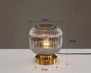 Elegant Nordic glass table lamp – Illuminate your space with modern elegance and a soft LED glow