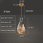 Elegant glass and brass pendant – Stylish lighting for your living room and kitchen