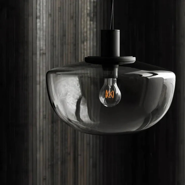 Elegant globe glass pendant - Chic metal and glass design perfect for dining and kitchen spaces