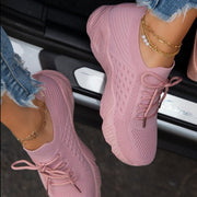 Baskets Femmes Légères Blanches Antidérapantes en Maille Respirante – Sneakers Confortables pour Usage Quotidien