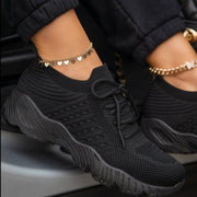 Baskets Femmes Légères Blanches Antidérapantes en Maille Respirante – Sneakers Confortables pour Usage Quotidien