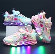 LED Sneakers for Girls - Lightning-Inspired Design by Elsa, Optimal Comfort and Durable Materials