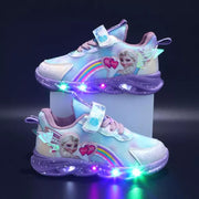 LED Sneakers for Girls - Lightning-Inspired Design by Elsa, Optimal Comfort and Durable Materials