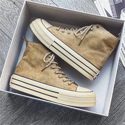 High-Top Suede Sneakers for Women with Platform Sole – Ultimate Elegance and Comfort