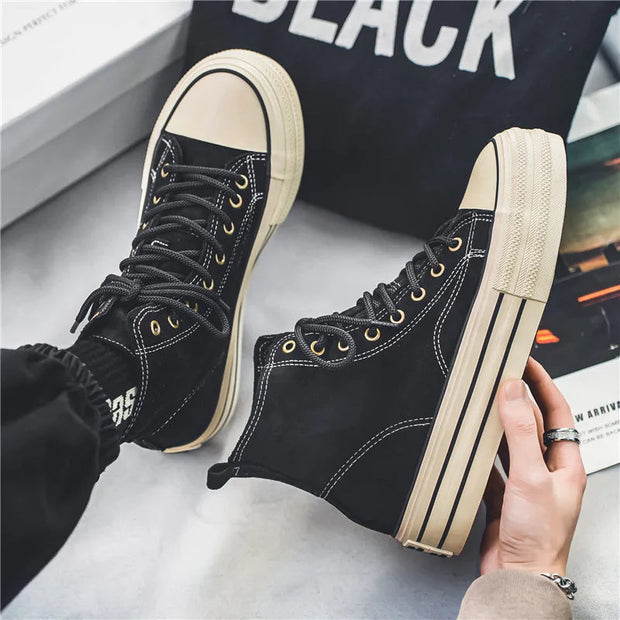 High-Top Suede Sneakers for Women with Platform Sole – Ultimate Elegance and Comfort