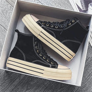 High-Top Suede Sneakers for Women with Platform Sole – Ultimate Elegance and Comfort