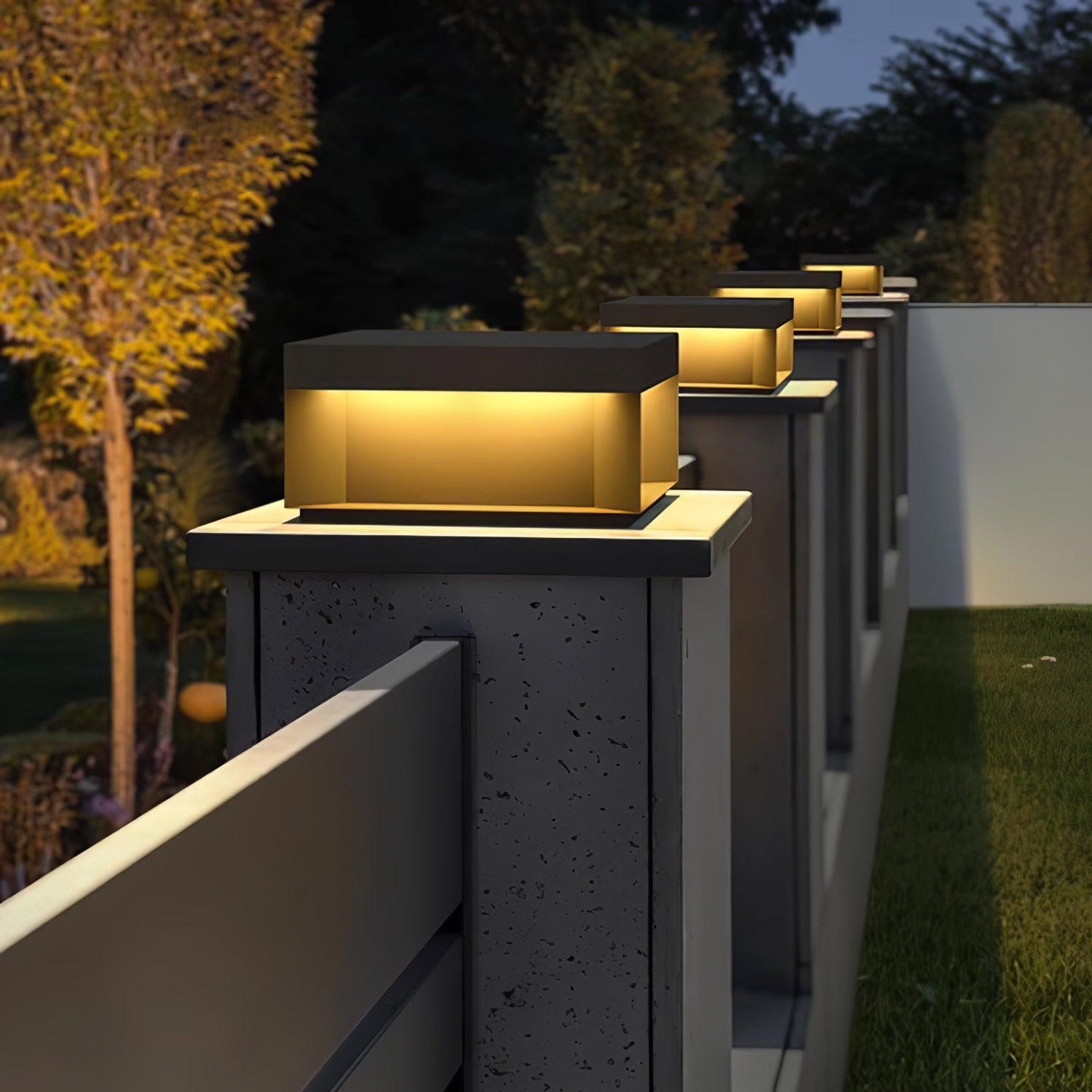 Lumineuse colonne extérieure solaire élégante – Éclairage de jardin LED durable