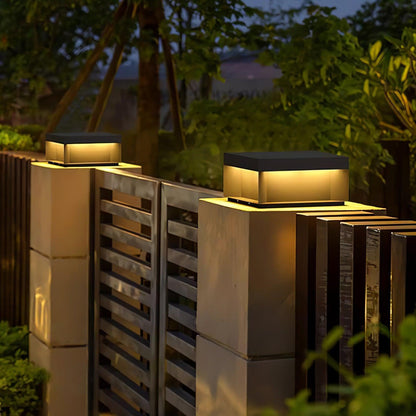 Lumineuse colonne extérieure solaire élégante – Éclairage de jardin LED durable