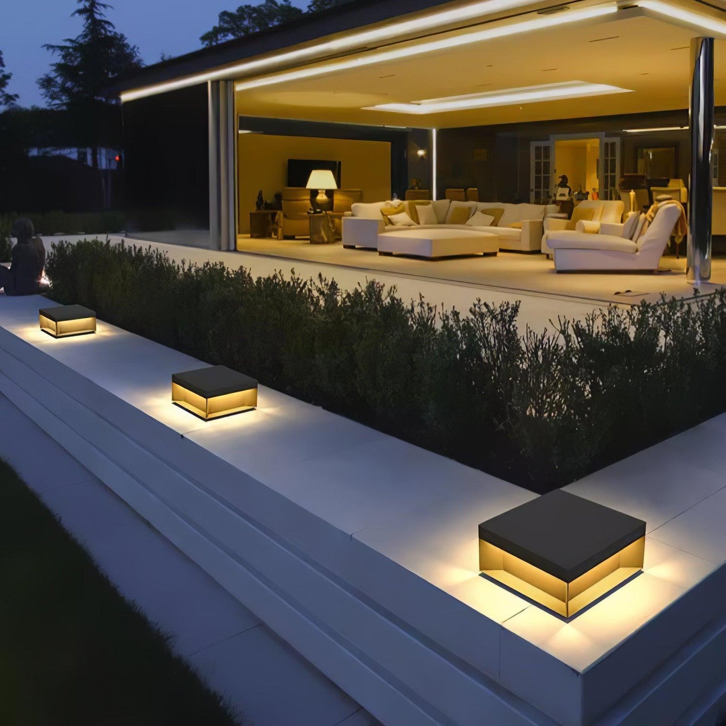 Lumineuse colonne extérieure solaire élégante – Éclairage de jardin LED durable