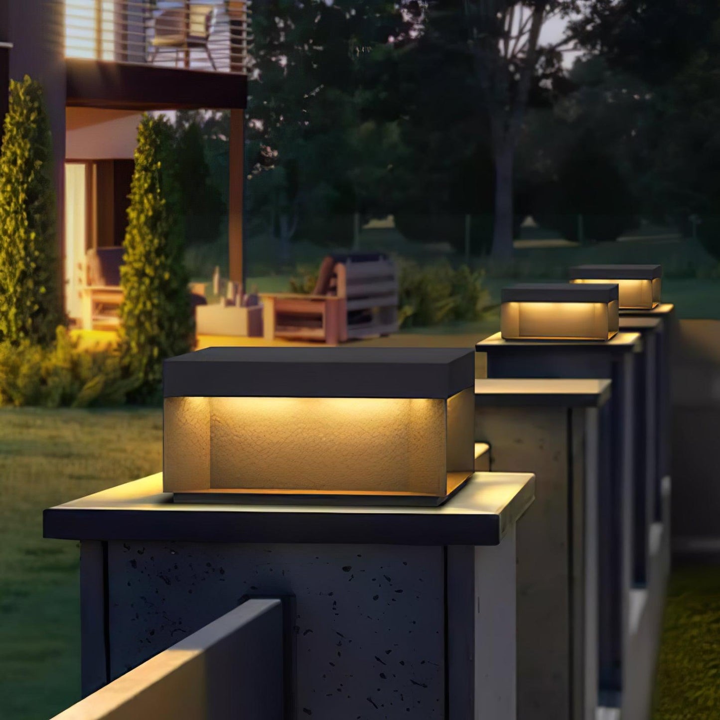 Lumineuse colonne extérieure solaire élégante – Éclairage de jardin LED durable