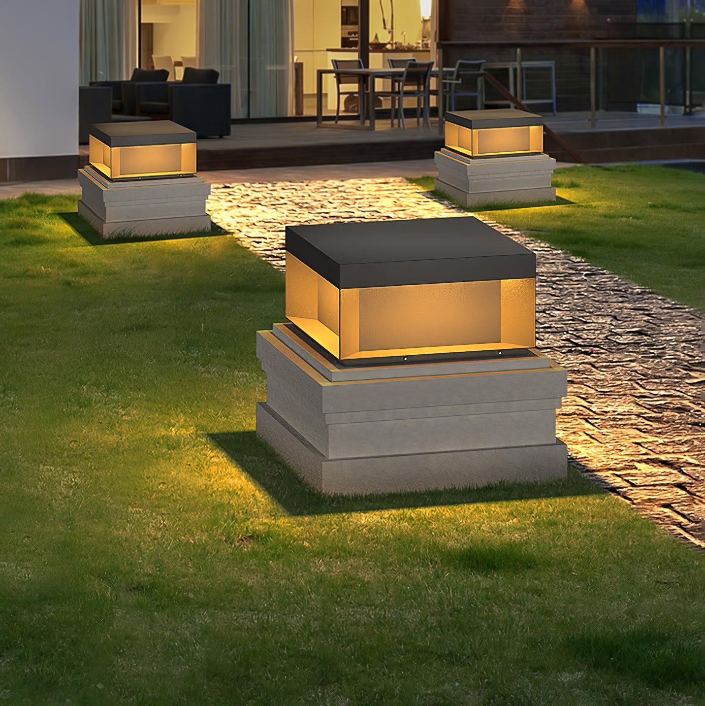 Lumineuse colonne extérieure solaire élégante – Éclairage de jardin LED durable