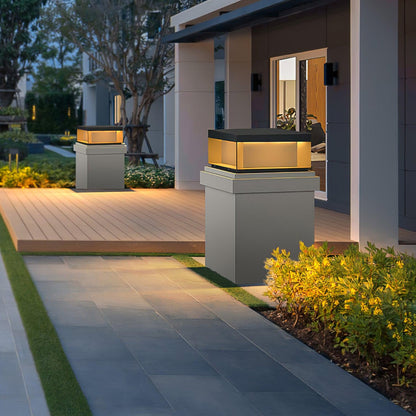 Lumineuse colonne extérieure solaire élégante – Éclairage de jardin LED durable