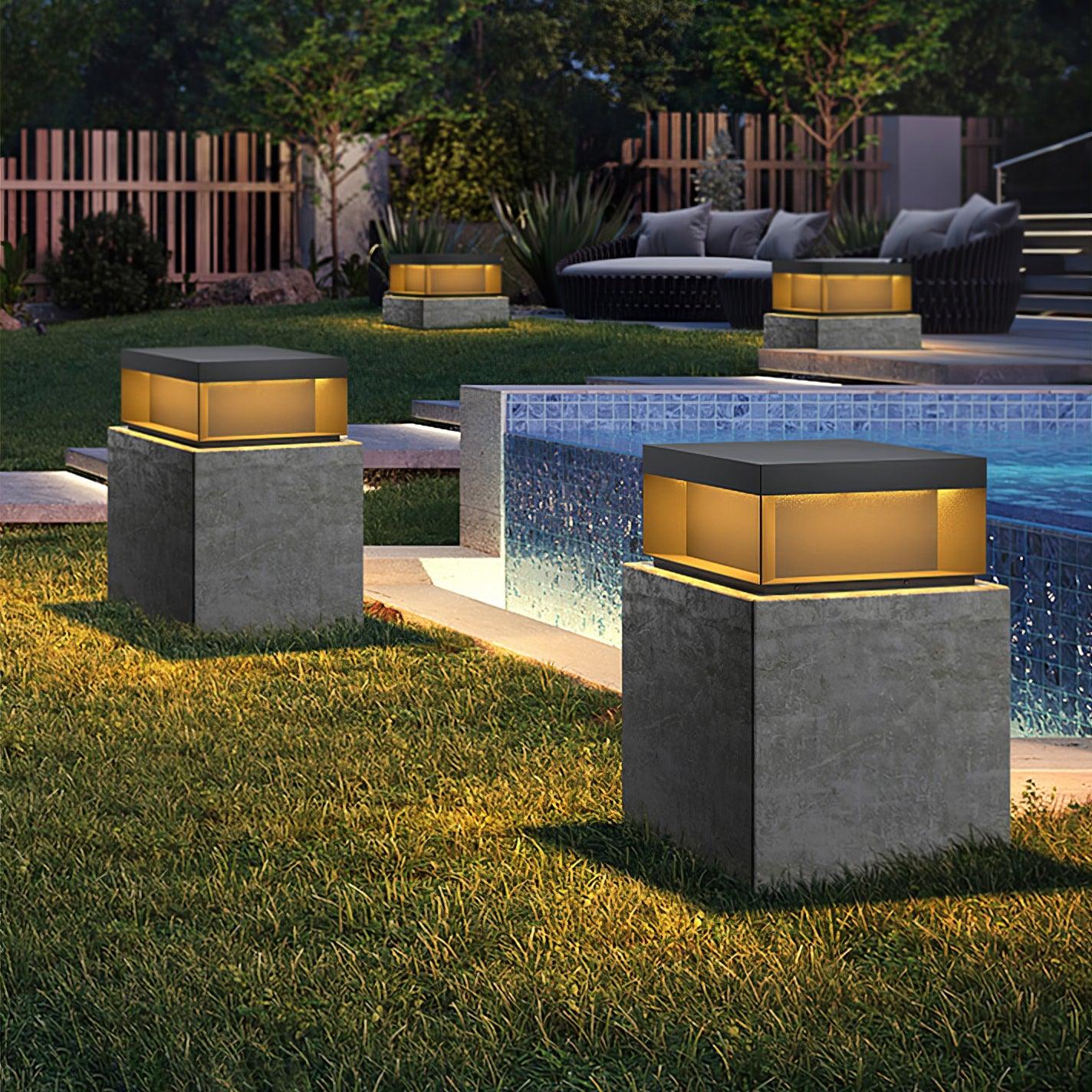 Lumineuse colonne extérieure solaire élégante – Éclairage de jardin LED durable