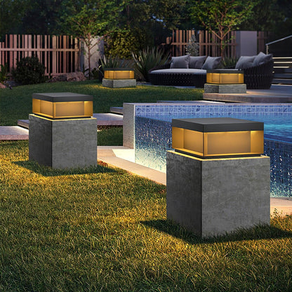 Lumineuse colonne extérieure solaire élégante – Éclairage de jardin LED durable