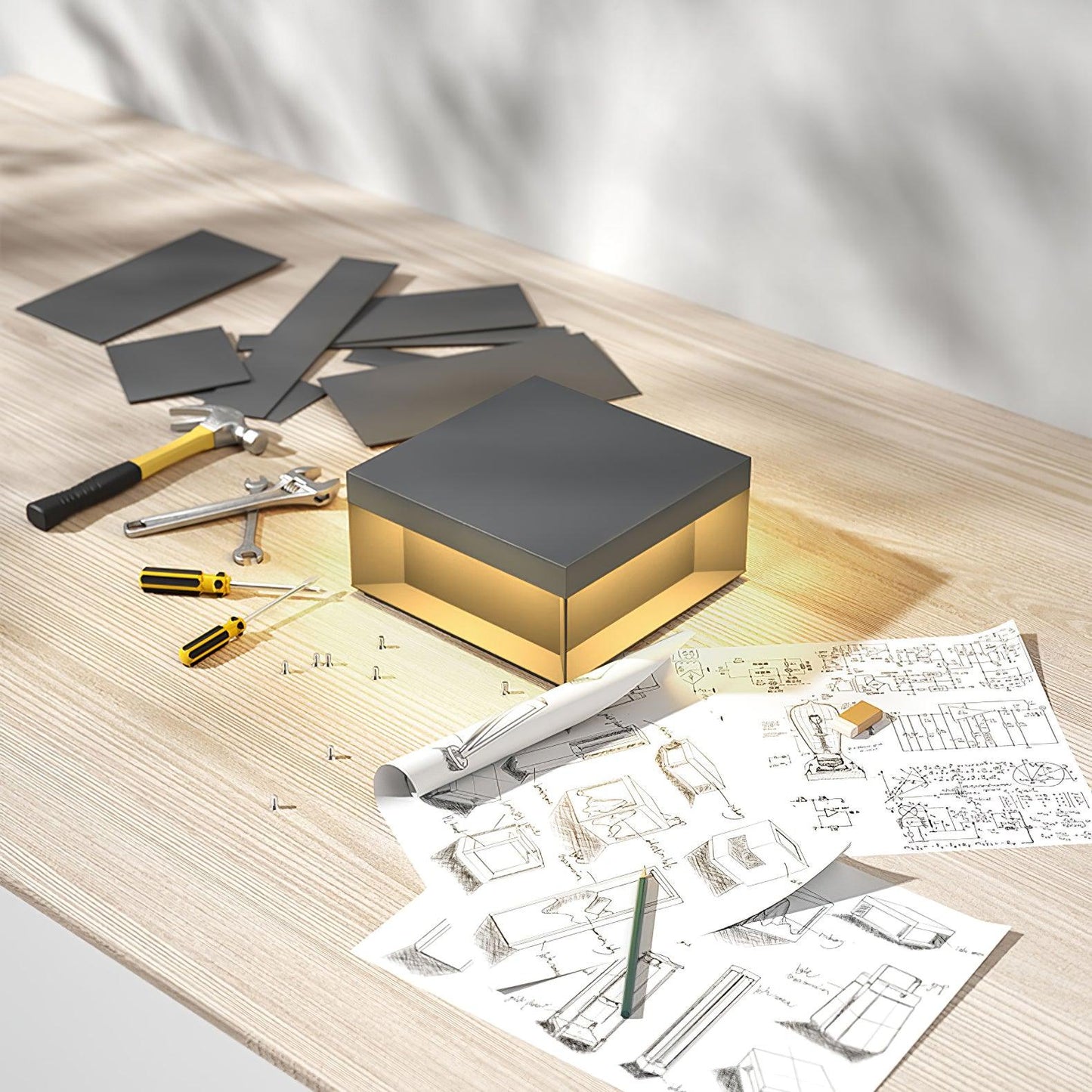 Lumineuse colonne extérieure solaire élégante – Éclairage de jardin LED durable