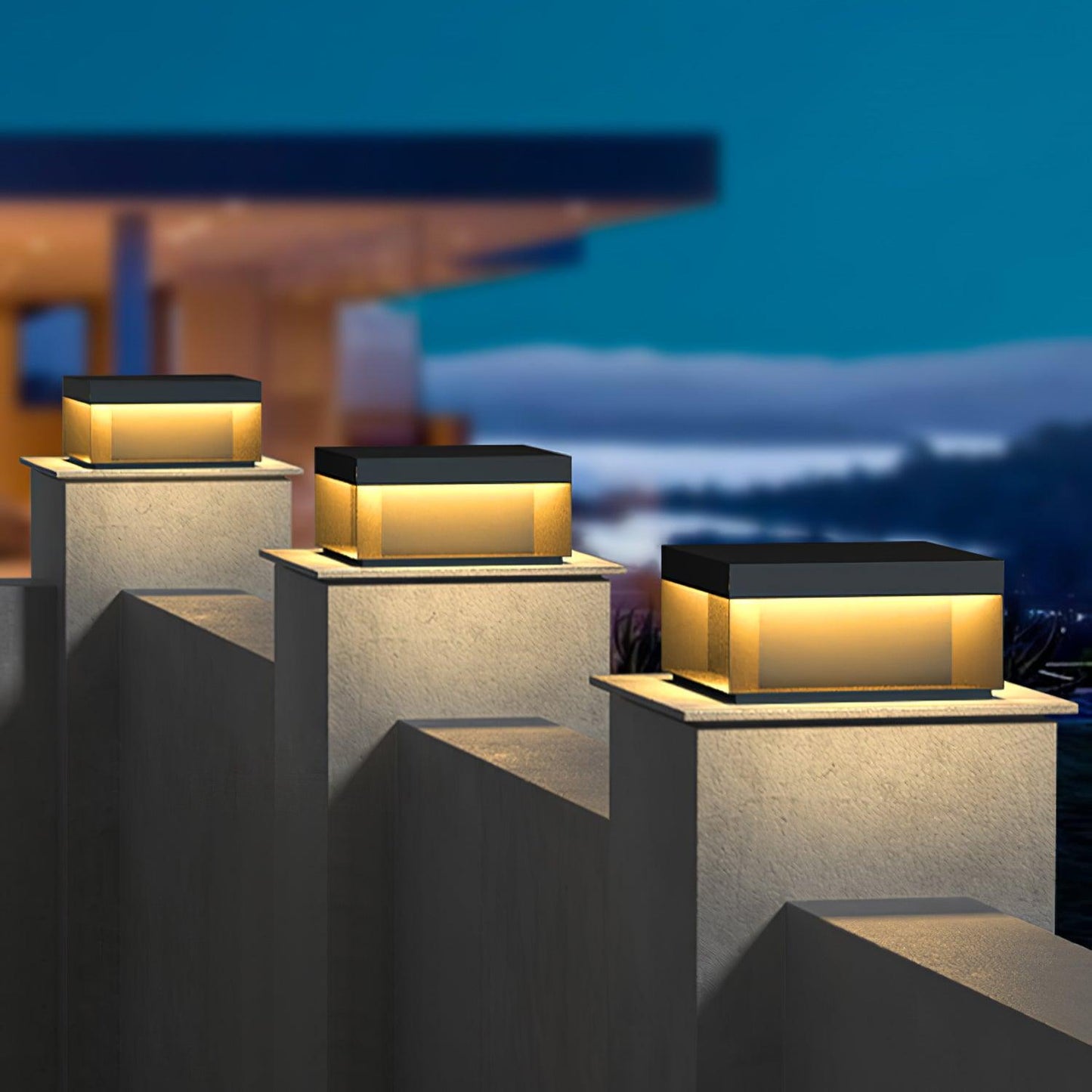 Lumineuse colonne extérieure solaire élégante – Éclairage de jardin LED durable