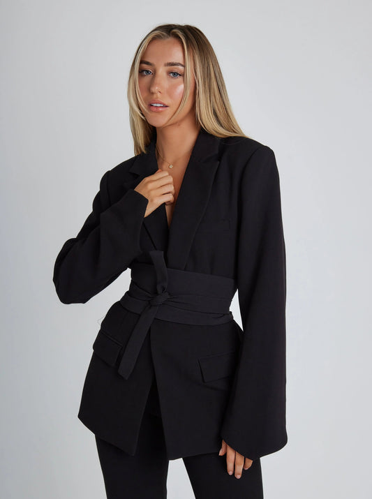 Blazer Femme Ajusté avec Ceinture – Élégance Chic et Polyvalente pour Toutes les Occasions