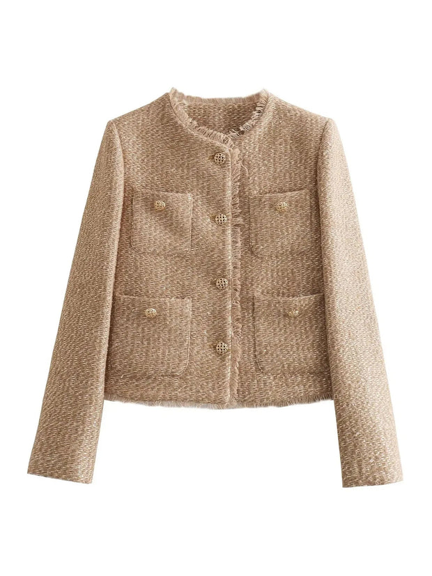 Women's Tweed Blazer Melinda, Fitted Cut and Timeless Elegance for All Occasions