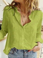 Casual White Women's Blouse in Lightweight Fabric with Elegant Design - Size S to XL