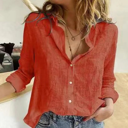 Blouse Blanche Femme Décontractée en Tissu Léger avec Design Élégant - Taille S à XL