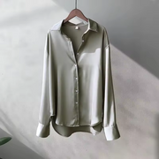 Blouse Blanche Femme en Soie à Manches Longues – Chemisier Femme Chic pour Occasions Professionnelles et Spéciales
