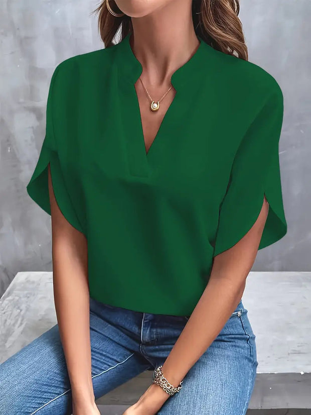 Women's Lightweight Eco-Friendly Blouse with Spring Print - Flowing Cut in Cotton, Available from S to XL