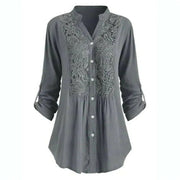 Blouse Longue Élégante avec Manches Bouffantes – Confort et Style pour le Bureau