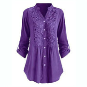 Blouse Longue Élégante avec Manches Bouffantes – Confort et Style pour le Bureau