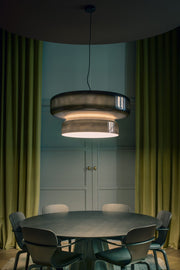 Superbe Suspension en Verre Soufflé Bohemia – Embrassez l'Élégance Organique avec Éclairage LED Intégré