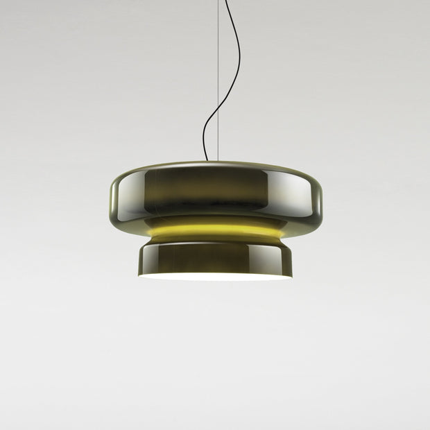 Superbe Suspension en Verre Soufflé Bohemia – Embrassez l'Élégance Organique avec Éclairage LED Intégré