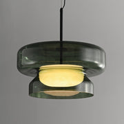 Superbe Suspension en Verre Soufflé Bohemia – Embrassez l'Élégance Organique avec Éclairage LED Intégré