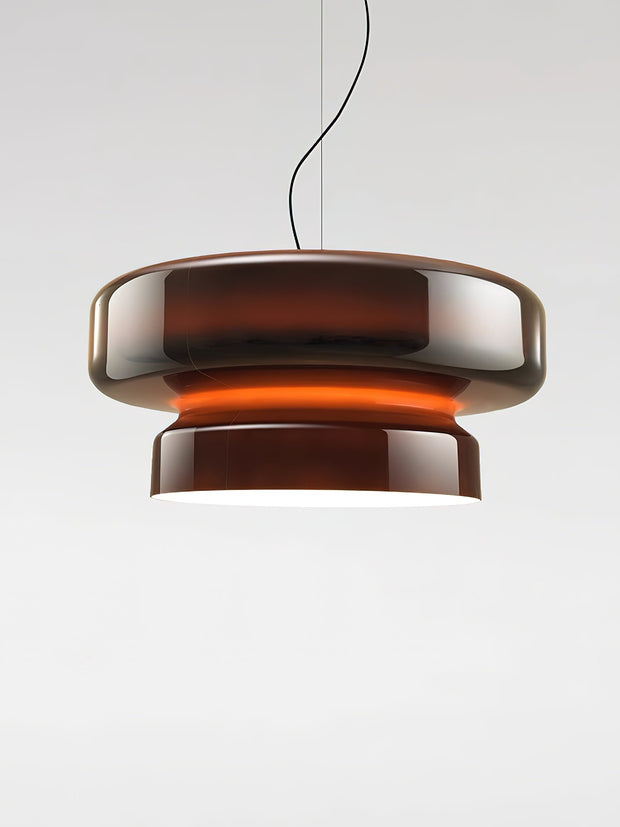 Superbe Suspension en Verre Soufflé Bohemia – Embrassez l'Élégance Organique avec Éclairage LED Intégré