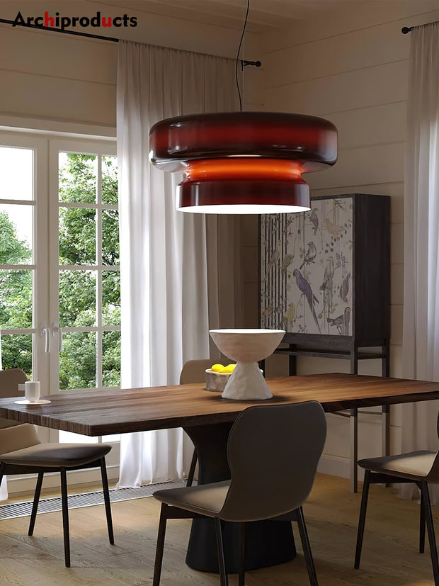 Superbe Suspension en Verre Soufflé Bohemia – Embrassez l'Élégance Organique avec Éclairage LED Intégré