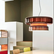 Superbe Suspension en Verre Soufflé Bohemia – Embrassez l'Élégance Organique avec Éclairage LED Intégré