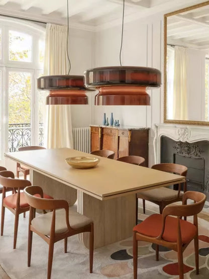 Superbe Suspension en Verre Soufflé Bohemia – Embrassez l'Élégance Organique avec Éclairage LED Intégré