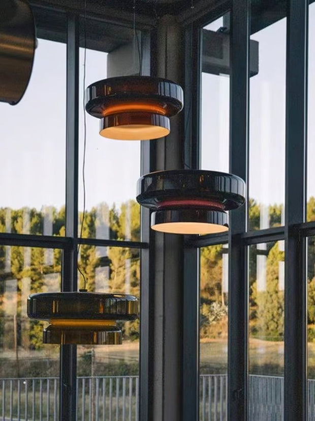 Superbe Suspension en Verre Soufflé Bohemia – Embrassez l'Élégance Organique avec Éclairage LED Intégré