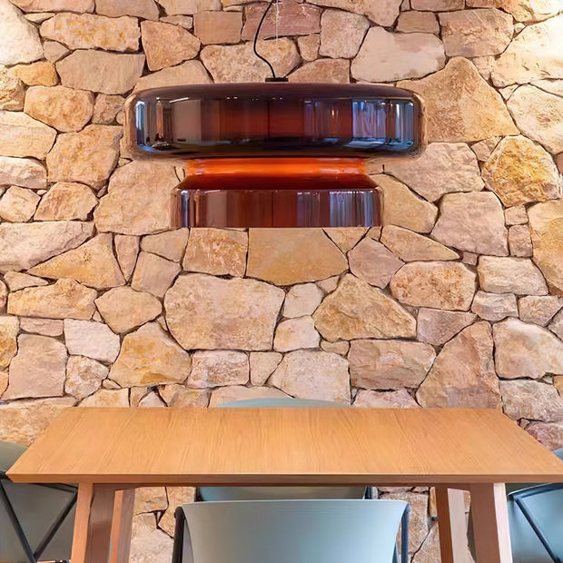 Superbe Suspension en Verre Soufflé Bohemia – Embrassez l'Élégance Organique avec Éclairage LED Intégré