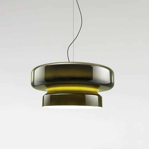 Superbe Suspension en Verre Soufflé Bohemia – Embrassez l'Élégance Organique avec Éclairage LED Intégré
