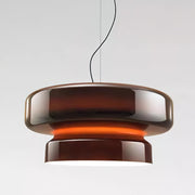 Superbe Suspension en Verre Soufflé Bohemia – Embrassez l'Élégance Organique avec Éclairage LED Intégré