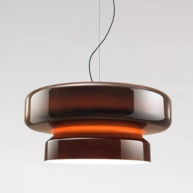 Superbe Suspension en Verre Soufflé Bohemia – Embrassez l'Élégance Organique avec Éclairage LED Intégré