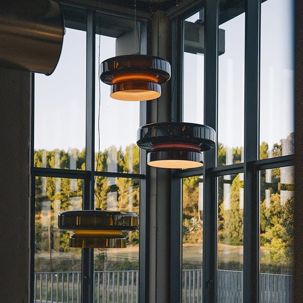 Superbe Suspension en Verre Soufflé Bohemia – Embrassez l'Élégance Organique avec Éclairage LED Intégré