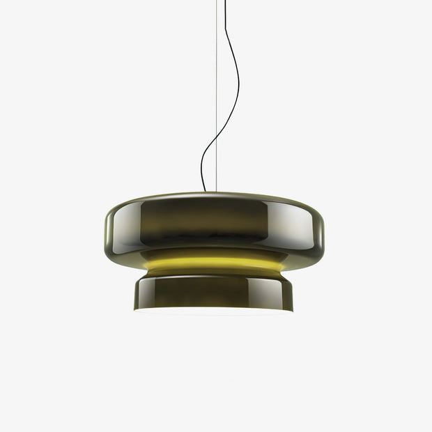 Superbe Suspension en Verre Soufflé Bohemia – Embrassez l'Élégance Organique avec Éclairage LED Intégré