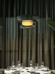 Superbe Suspension en Verre Soufflé Bohemia – Embrassez l'Élégance Organique avec Éclairage LED Intégré